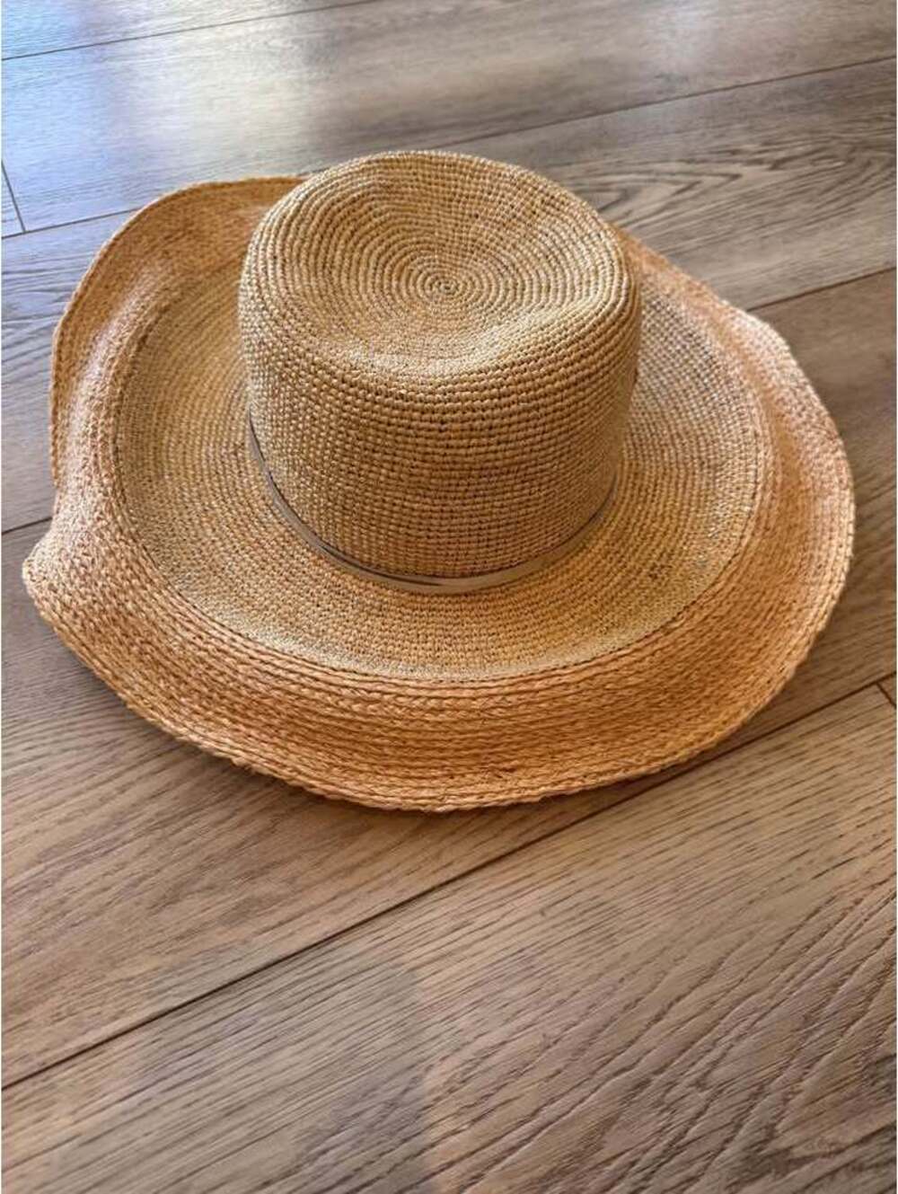 Flora Bella Raffia Straw Hat with Metallic Thread